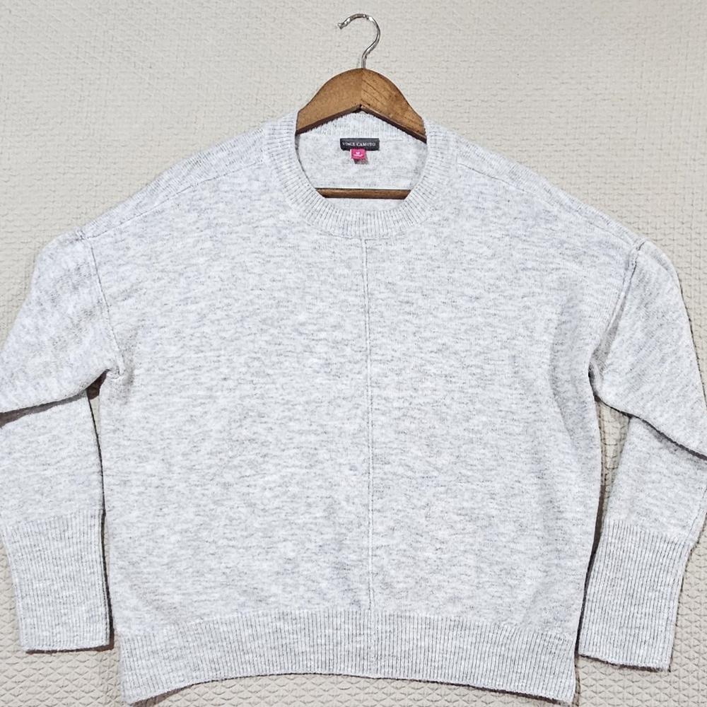 Vince Camuto Heather Gray Crewneck Extented Shoulder Sweater Nordstrom Size M